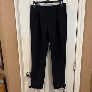 Ann Taylor Factory Black Dress Pants with Ankle Tie Accent. Sz 4